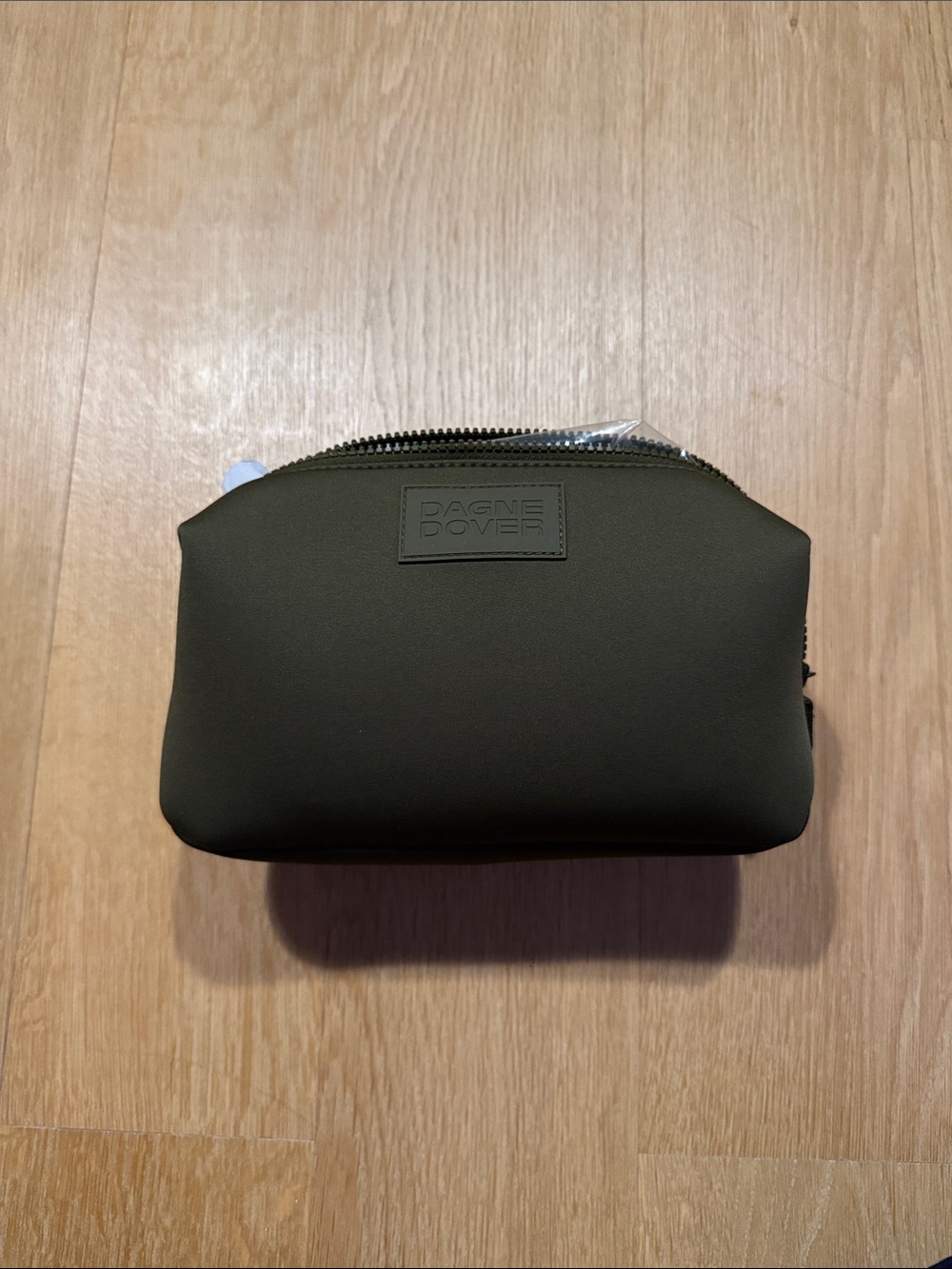 Dagne Dover Moss Green Hunter Neoprene Toiletry Bag Large